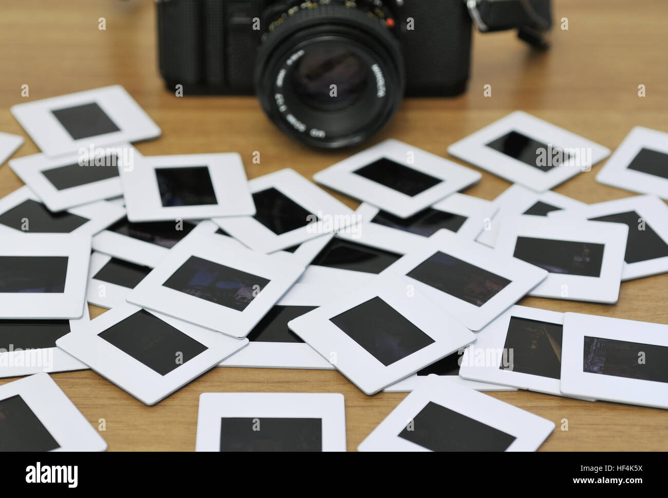 35mm Film-Kamera und Folien Stockfoto