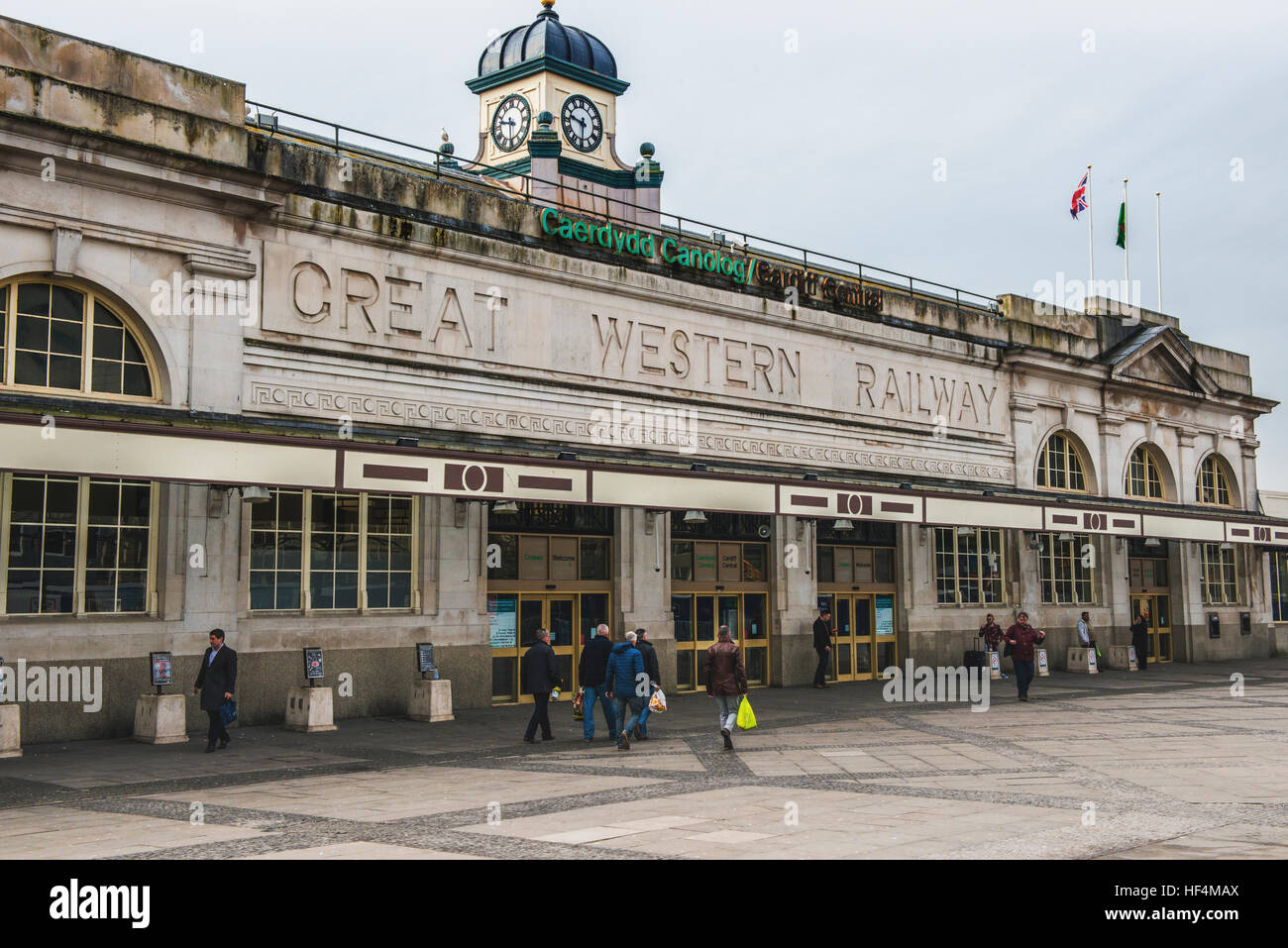 Cardiff Central Railway Station North Front, Cardiff City, Wales Stockfoto