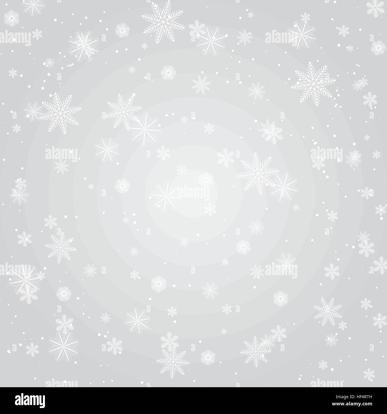 Silberne Winter abstrakten Hintergrund. Weihnachten Hintergrund mit Schneeflocken. Vektor. Stock Vektor