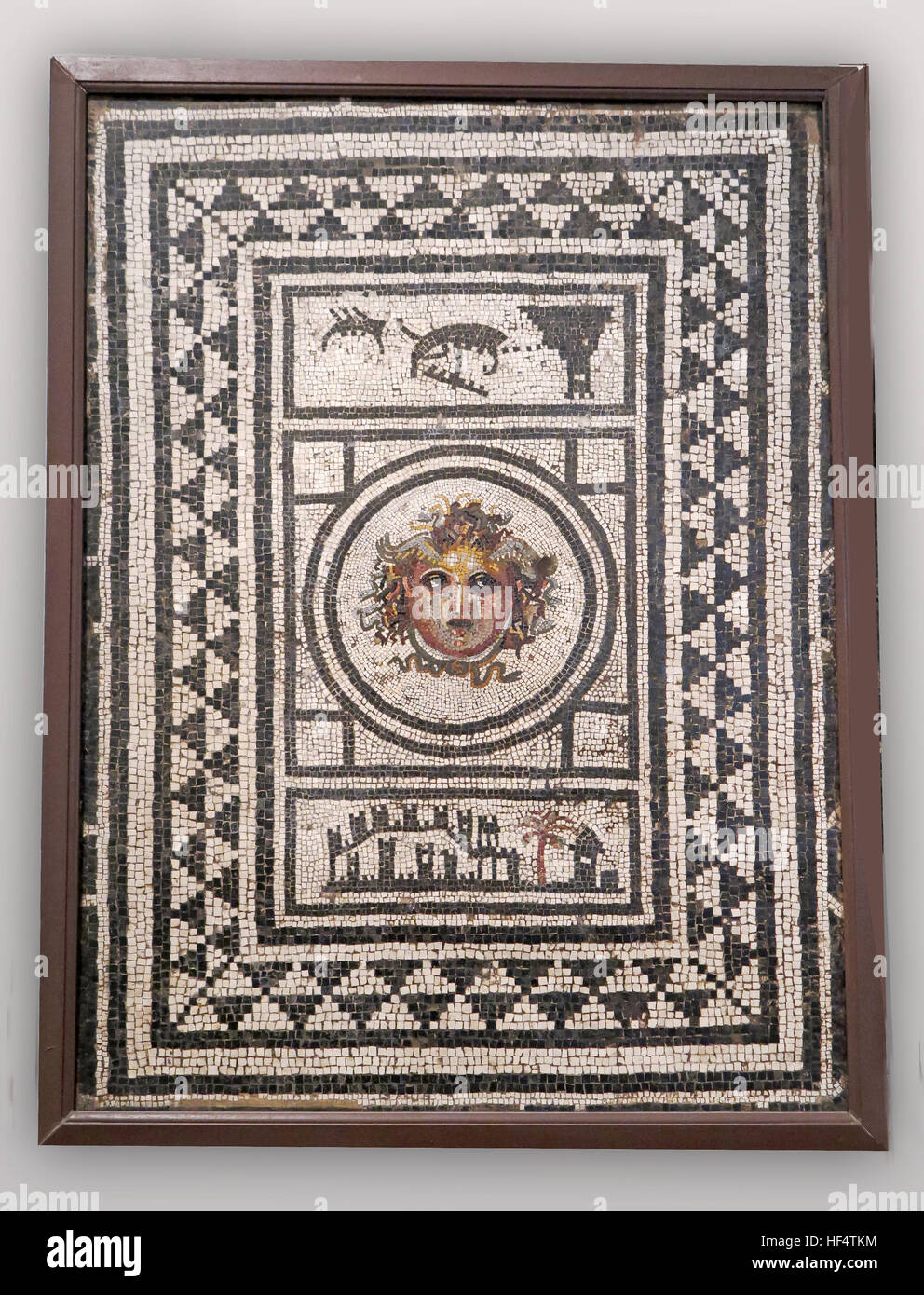 Mosaik aus archäologischen Nationalmuseum Neapel, Italien Stockfoto