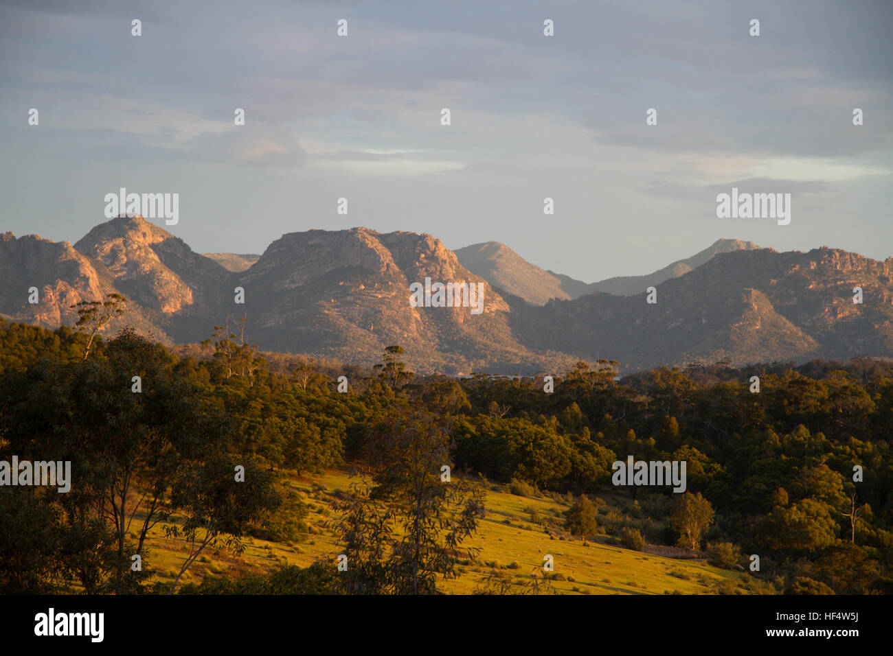 Blick auf die Gefahren im Gebirge Stockfoto