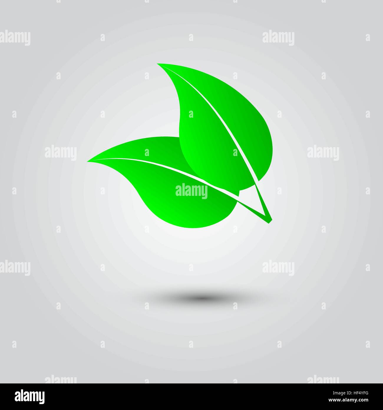 Eco-Symbol grün Blatt Vektor-Illustration isoliert Stock Vektor