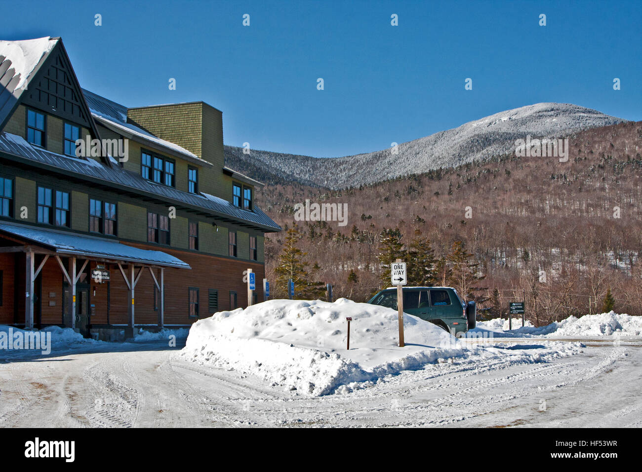 Der Appalachian Mountain Club Highland Center in Crawford Notch, New Hampshire, USA, der AMC Highland Center Mount Clinton Stockfoto