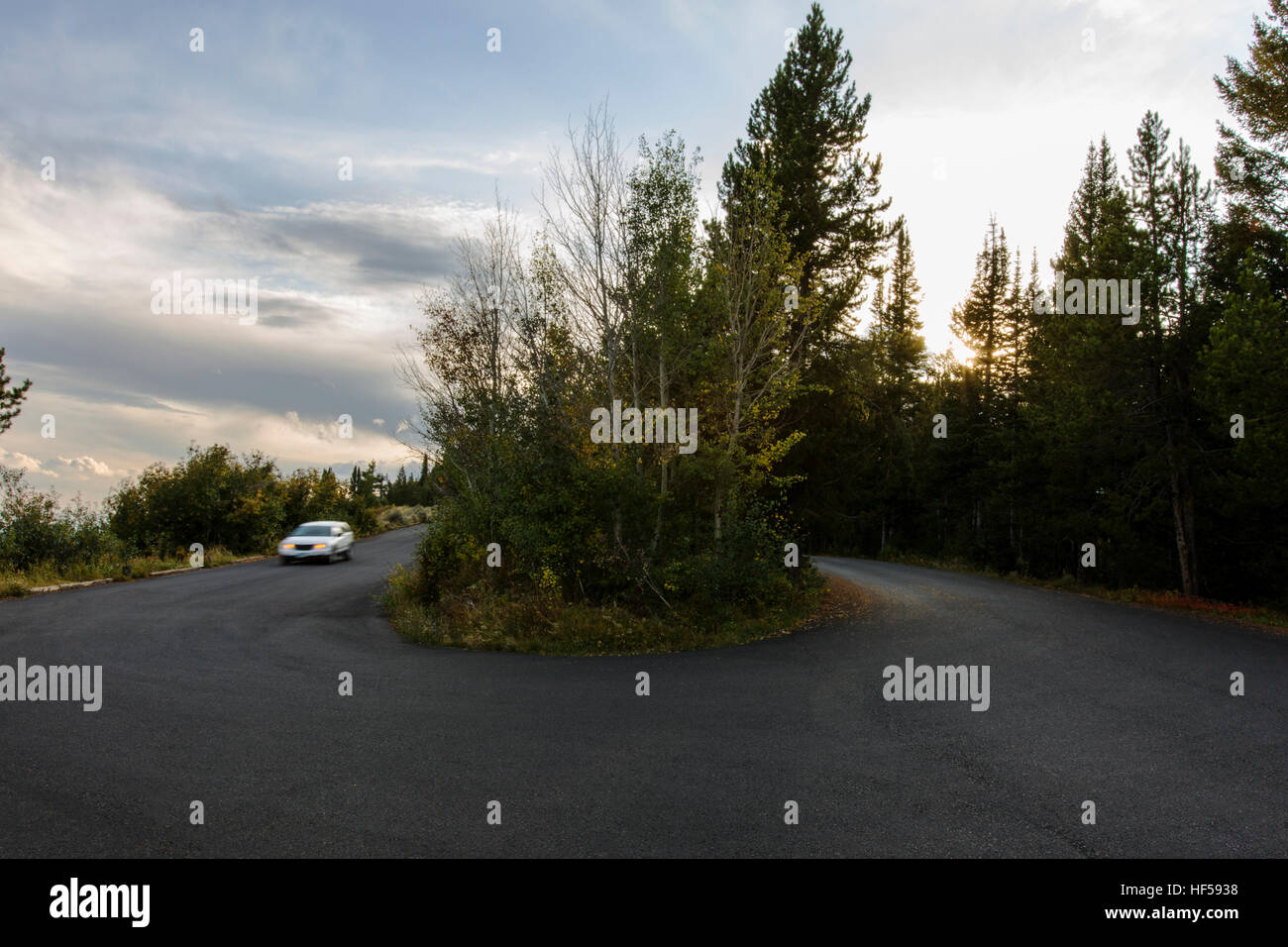 Haarnadel schalten Signal Mountain, Grand-Teton-Nationalpark, Wyoming, USA Stockfoto