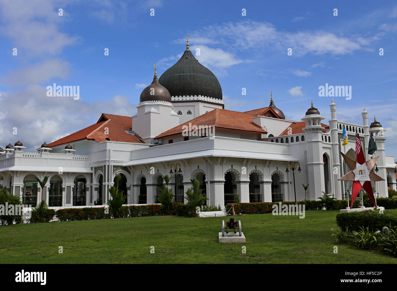 Kapitan Keling Moschee in Georgetown, Penang Island, Malaysia - 2016 Stockfoto