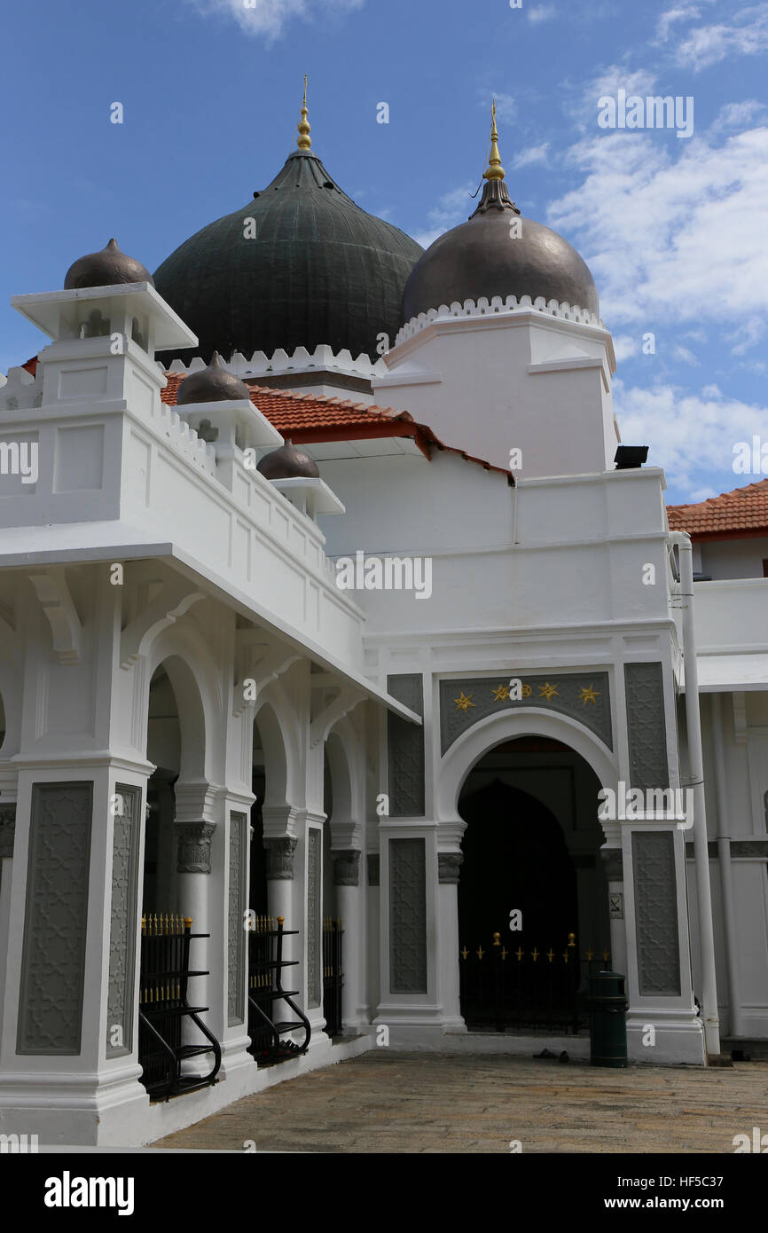 Kapitan Keling Moschee in Georgetown, Penang Island, Malaysia - 2016 Stockfoto