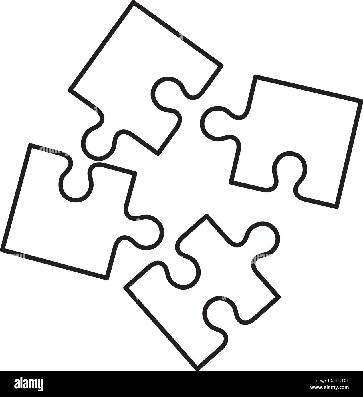 Puzzle-Teile Konzept Symbol Vektor Illustration Grafik-design  Stock-Vektorgrafik - Alamy