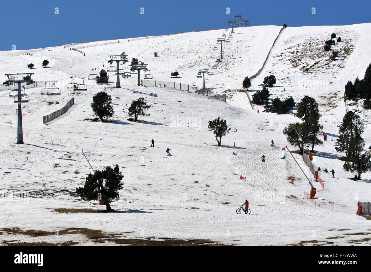 La Molina, Skigebiet in den Pyrenäen Mountainsi. Gemeinde Alp in der  Comarca Cerdanya in Girona, Katalonien. Spanien Stockfotografie - Alamy