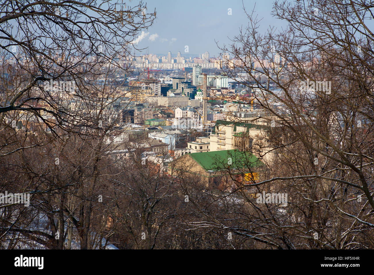 Top Aussicht auf die Stadt. Stockfoto