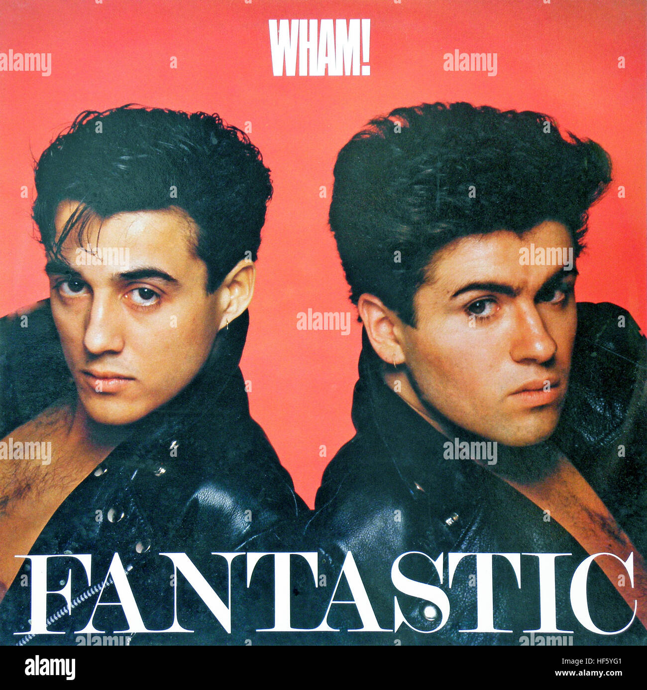 Wham! LP "Fantastisch", Grammophon Plattencover, George Michael & Andrew Ridgeley, 1983. Stockfoto