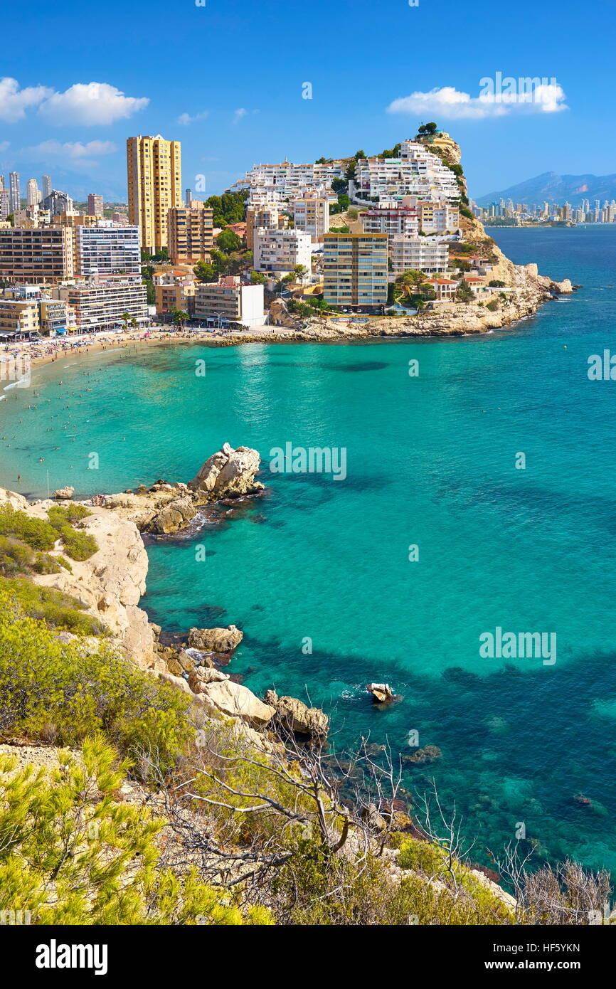 Stadtbild von Benidorm, Spanien Stockfoto