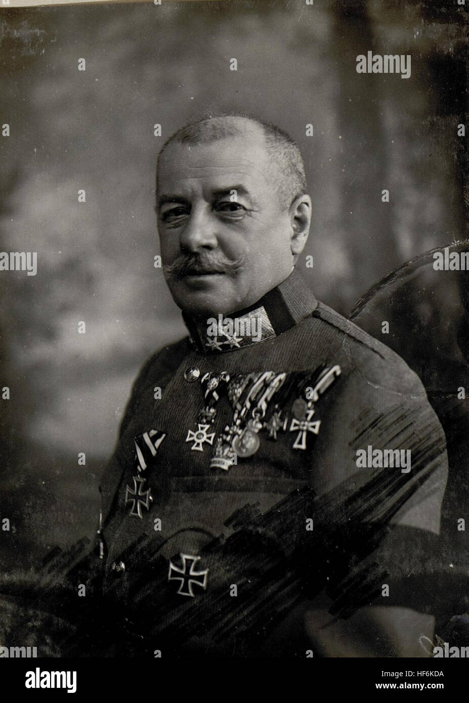 Exzellenz FZM Viktor Graf v. Scheuchenstuel Kommandant der 11.Armee, Trient-15627193) Stockfoto