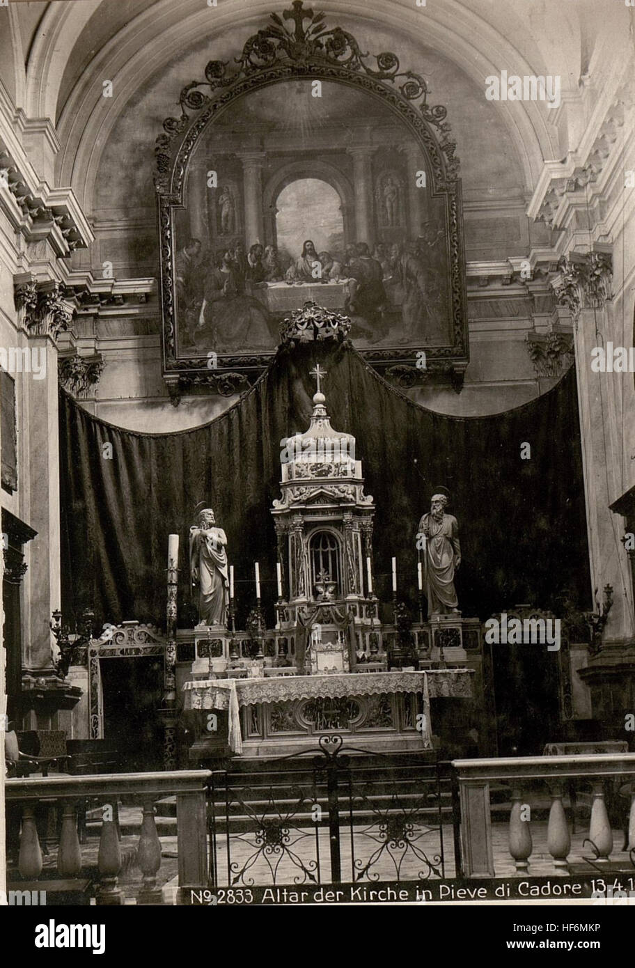 Altar der Kirche in Pieve di Cadore 13.4.18. 15617466) Stockfoto
