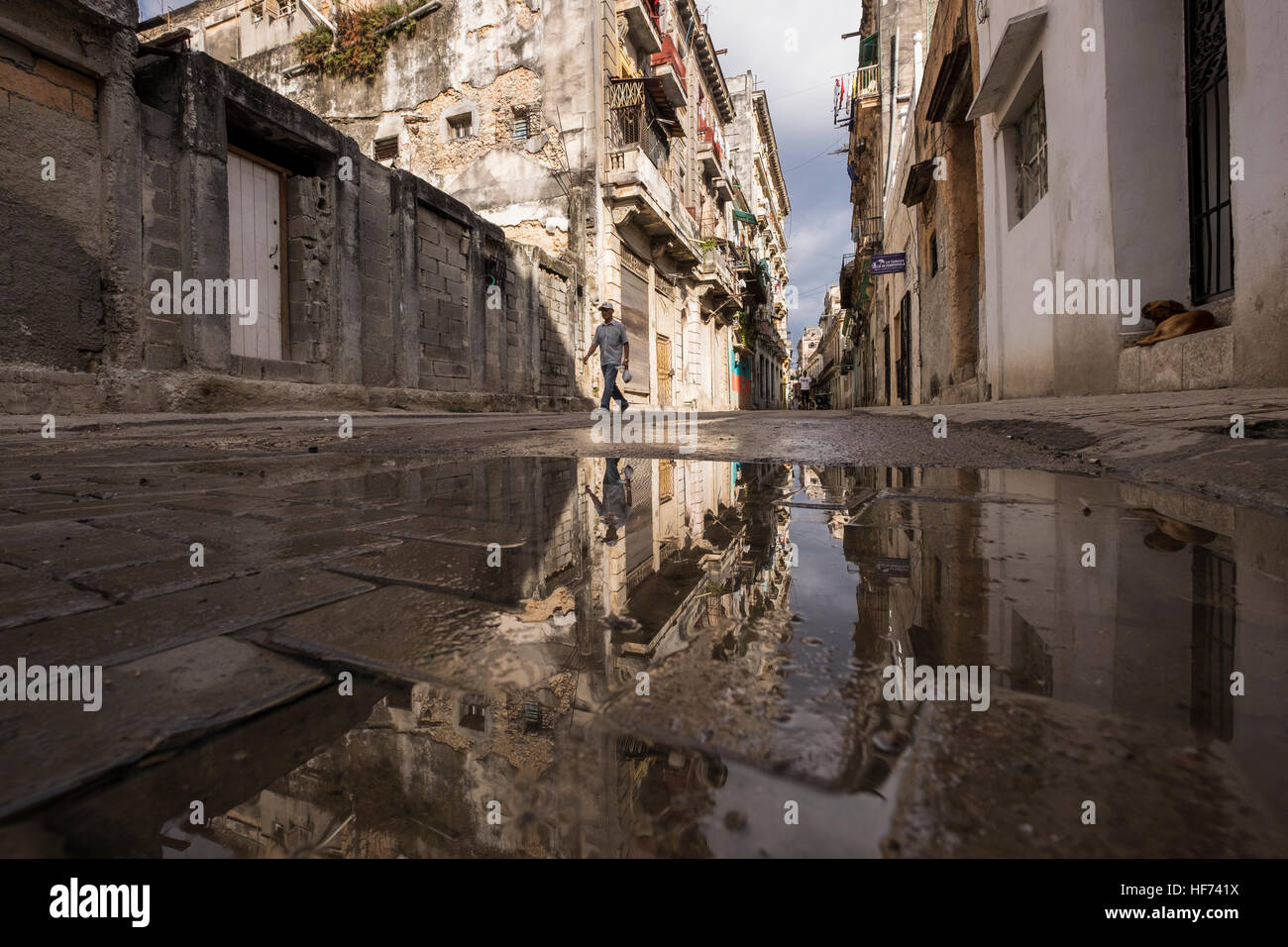 Compostela Straße in Havanna Vieja, Altstadt, La Havanna, Kuba. Stockfoto