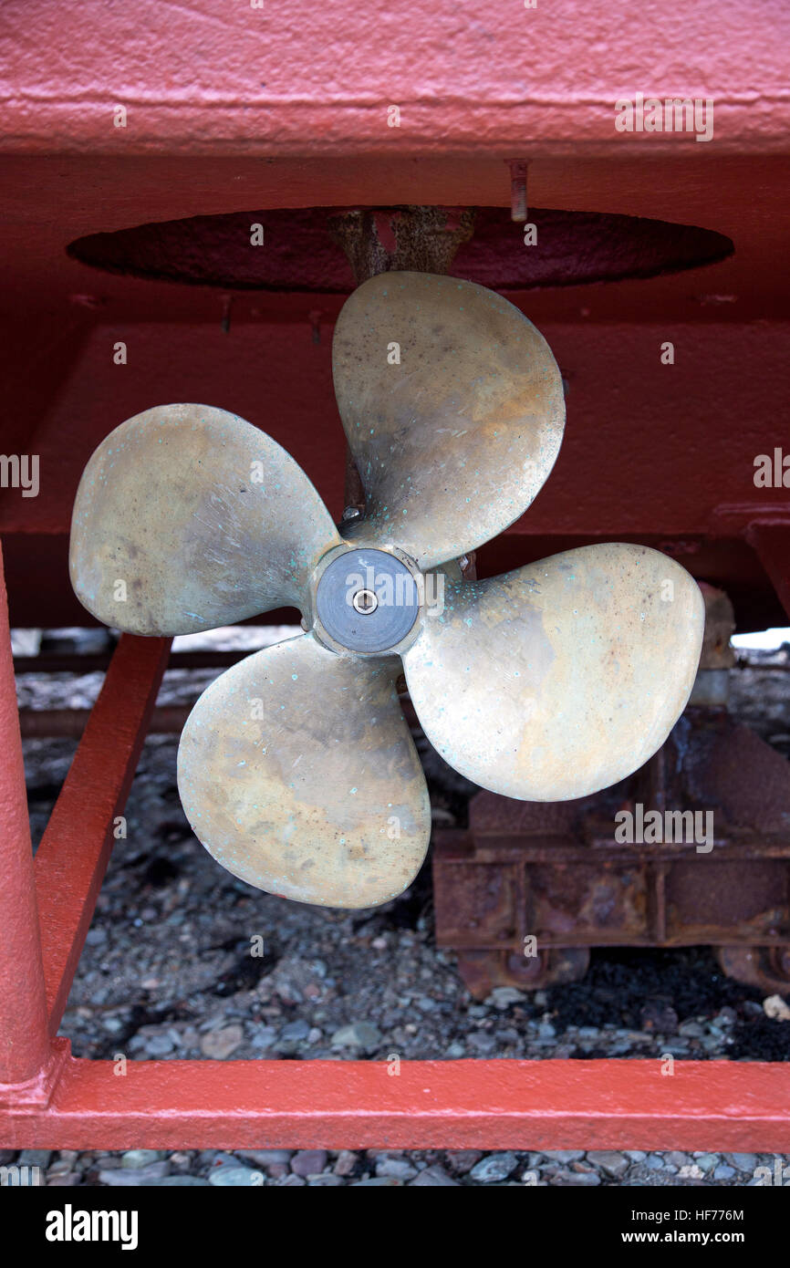 Propeller von einem irischen Fähre Stockfoto