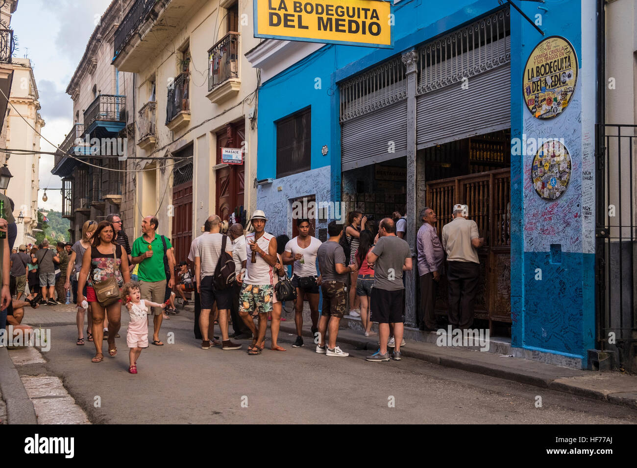 Bodeguita del Medio, Bar, berühmte Bar in Habana Vieja, La Havanna, Kuba. Stockfoto