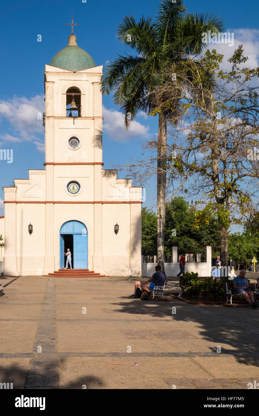 Kirche und Plaza in Vinales, Kuba Stockfoto
