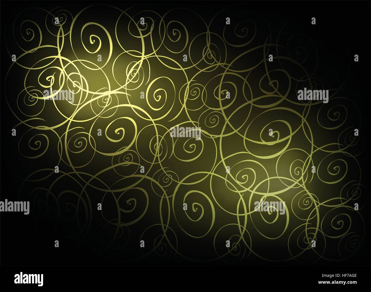 Darstellung der schönen grünen Vintage Textur Wallpaper Hintergrund mit Spiralmuster für Inhalte oder Bild hinzufügen. Stock Vektor