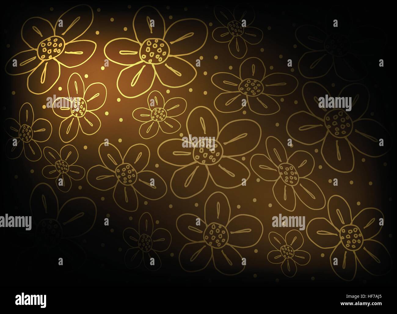 Illustration der schöne braune Vintage Textur Wallpaper Hintergrund mit Blumenmuster für Inhalte oder Bild hinzufügen. Stock Vektor