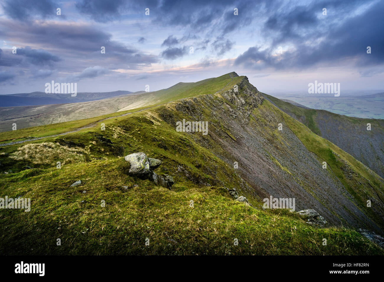 Blencathra Gipfelgrat Stockfoto