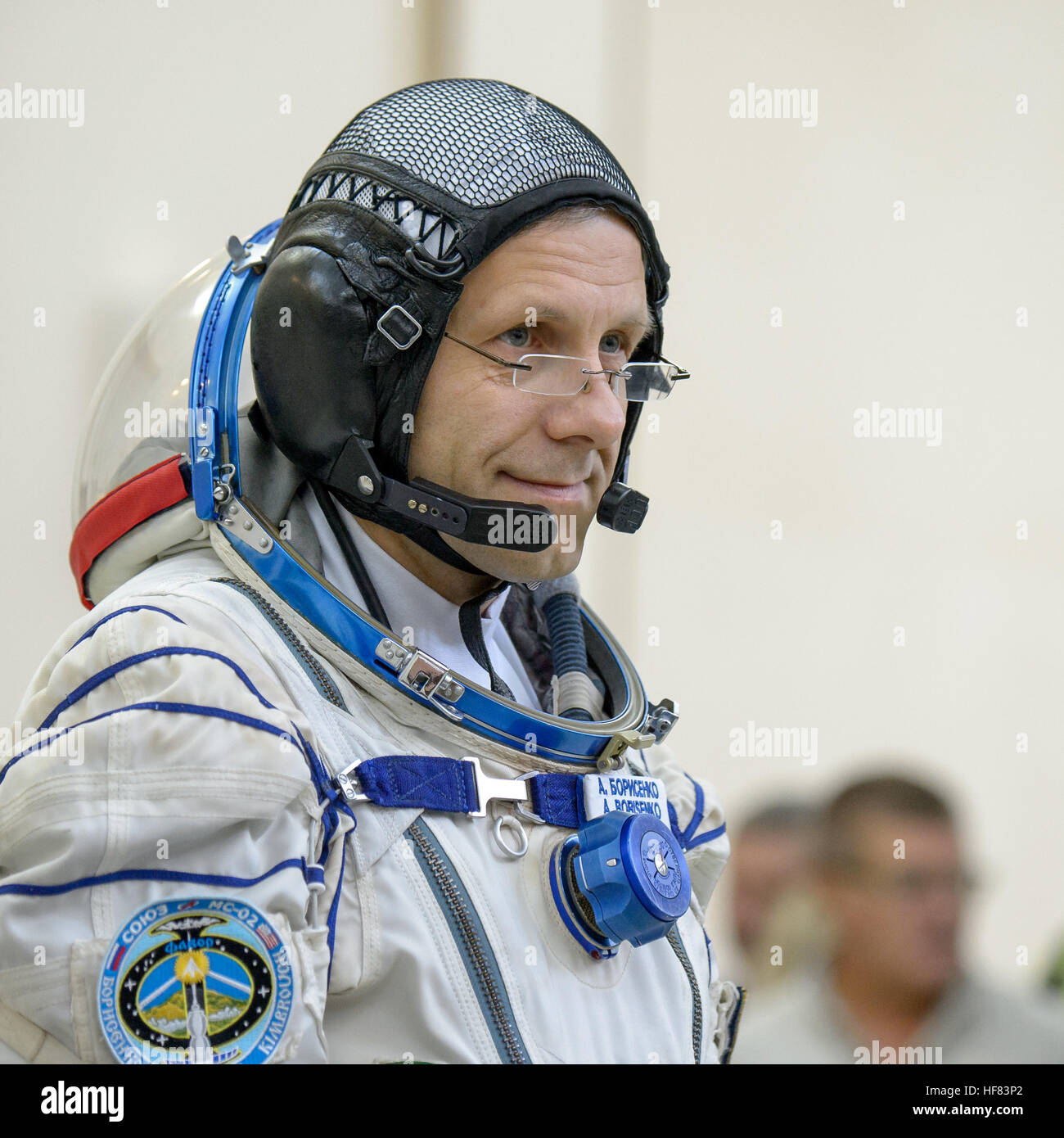 Expedition 49 russischen Kosmonauten Andrey Borisenko von Roskosmos ist während der Sojus-Qualifikation-Prüfungen, Mittwoch, 31. August 2016, die Gagarin Kosmonauten Training Center (GCTC) in Star City, Russland gesehen. Stockfoto