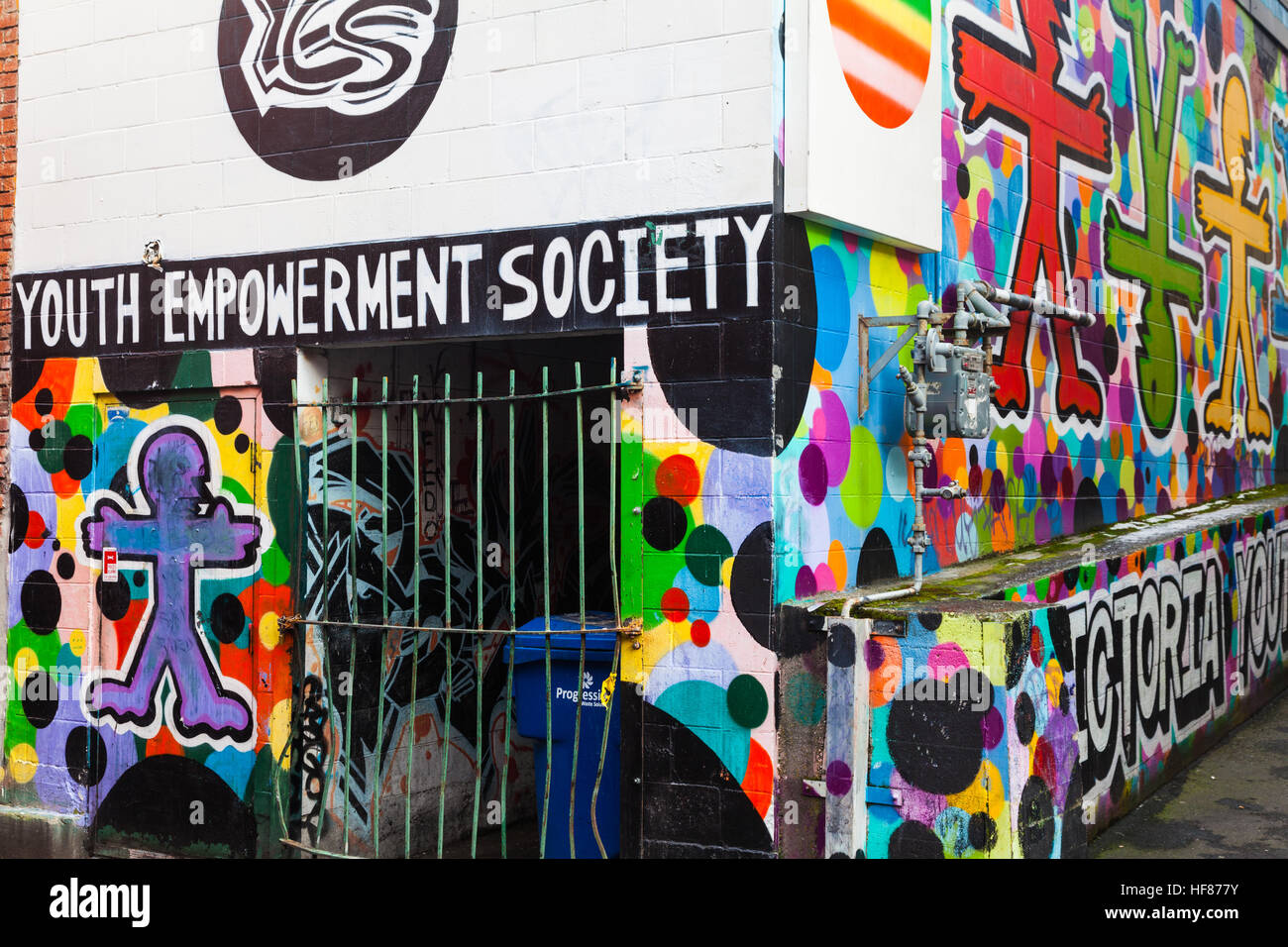 Youth Empowerment Gesellschaft Gebäude im Zentrum von Victoria, Kanada Stockfoto