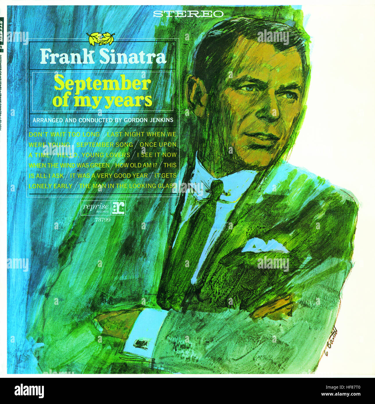 Cover von 1965 Frank Sinatra-Album "September of My Years".  Nur zur redaktionellen Verwendung. Stockfoto