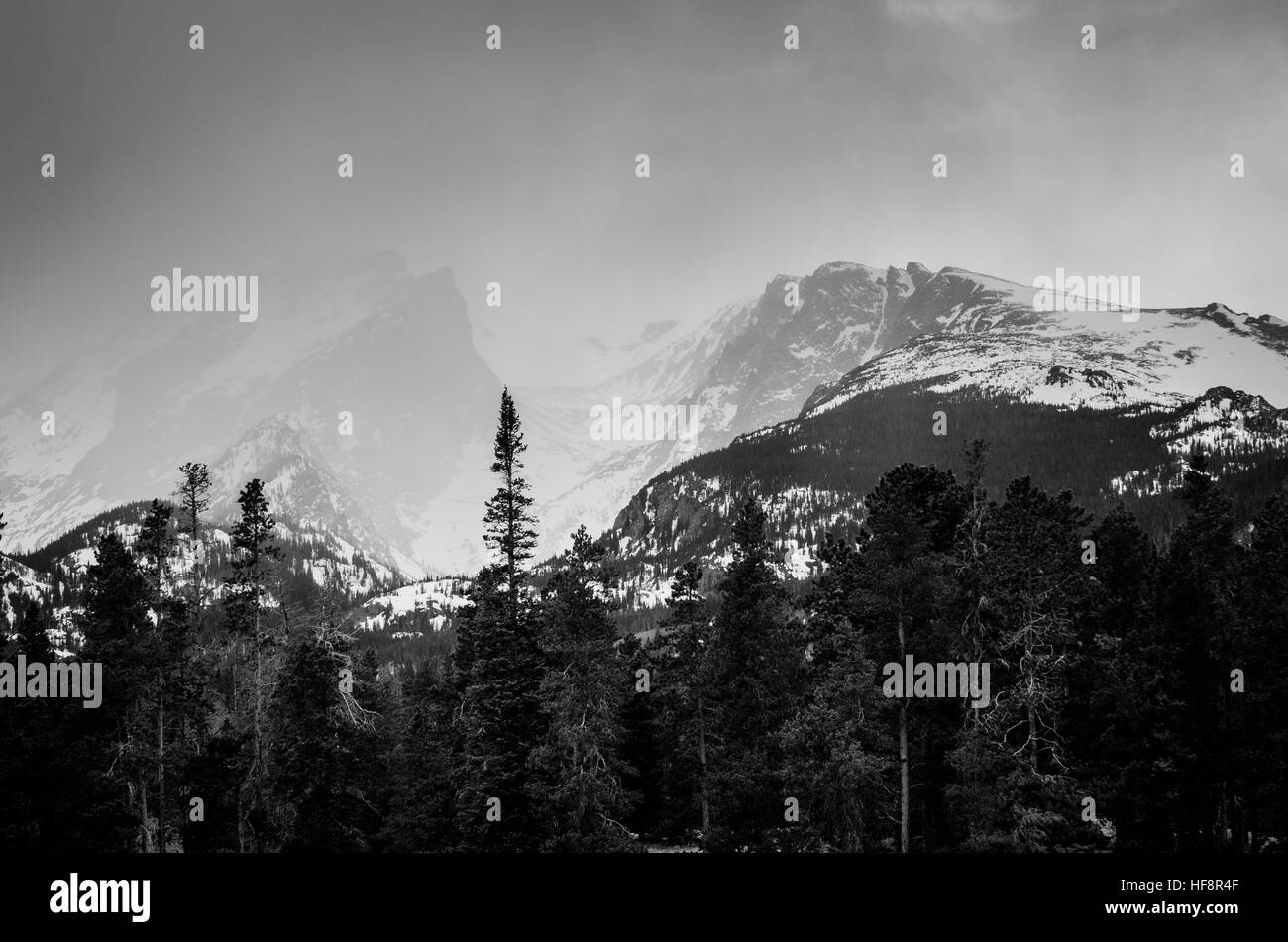 Schneebedeckte Berge. Stockfoto