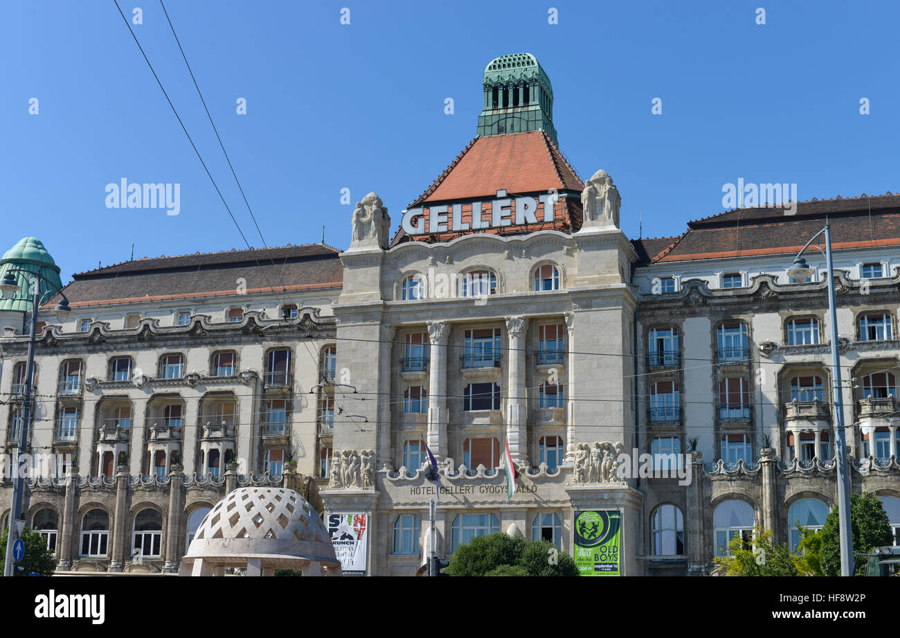 Hotel Gellert, Buda, Budapest, Ungarn, Hotel Gellert, Ungarn Stockfoto