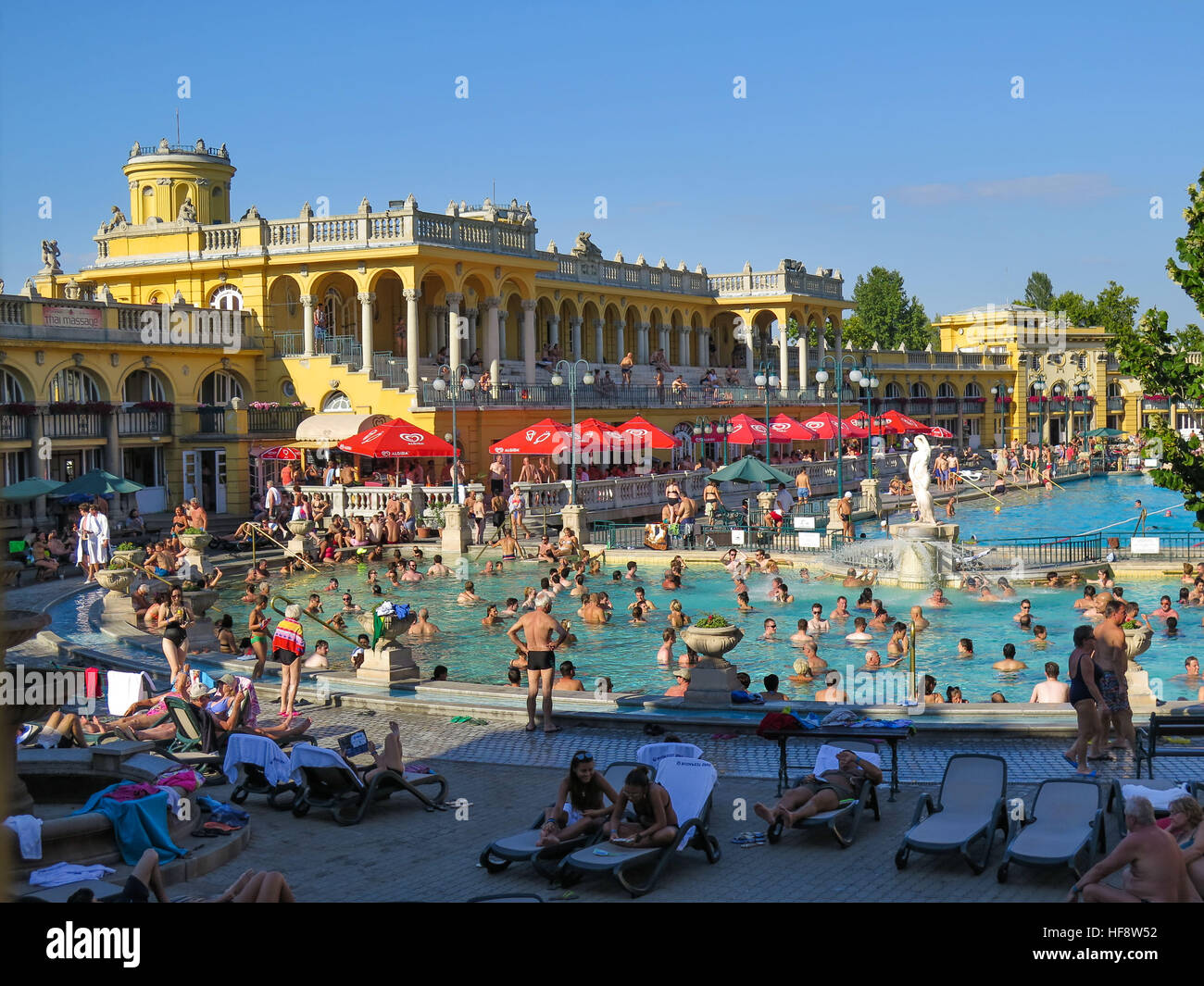 Széchenyi Heilbad, Budapest, Ungarn, Széchenyi Heilbad, Ungarisch Stockfoto