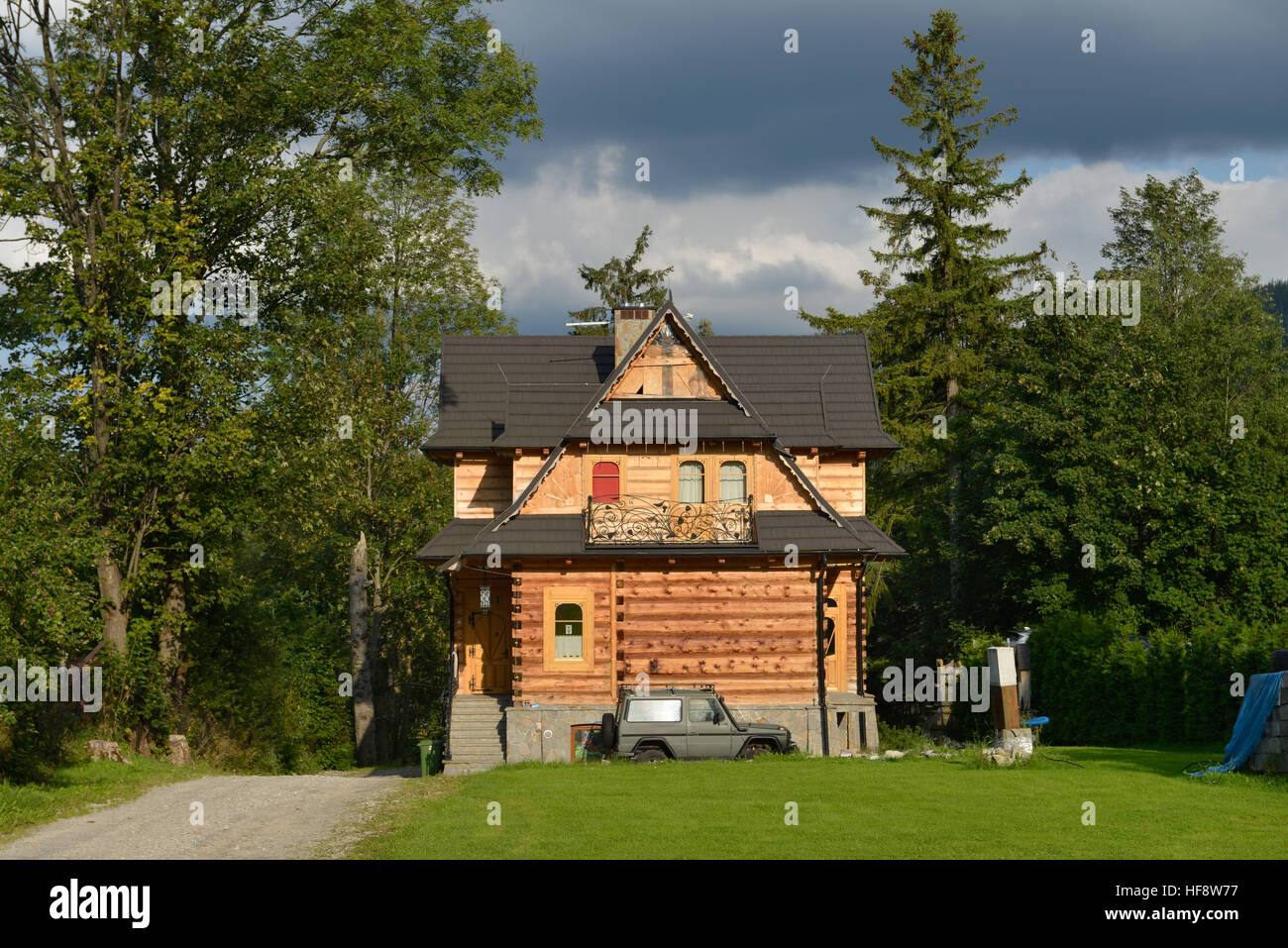 Traditionelles Holzhaus, Strazyska, Zakopane, Polen, traditionellen Holzhaus, Polen Stockfoto