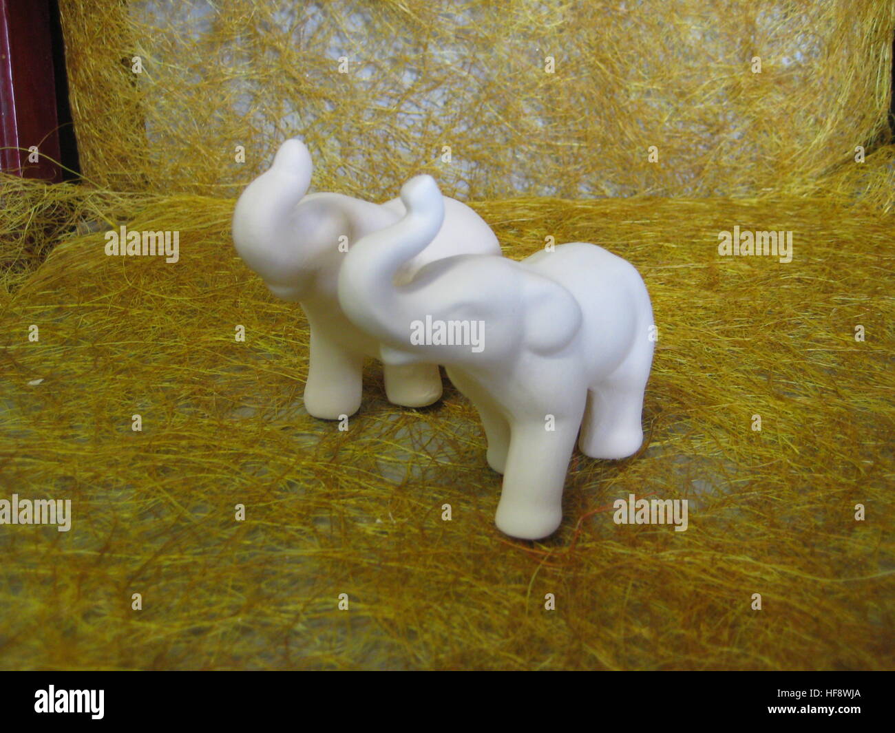 handgemachte Keramik, Keramik Elefant Stockfoto