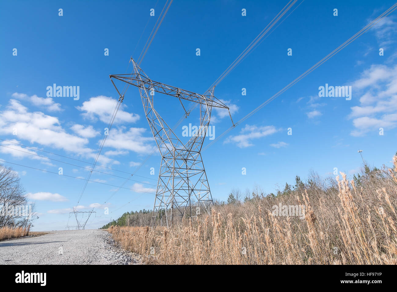 Elektrische Energie-Infrastruktur. Stockfoto