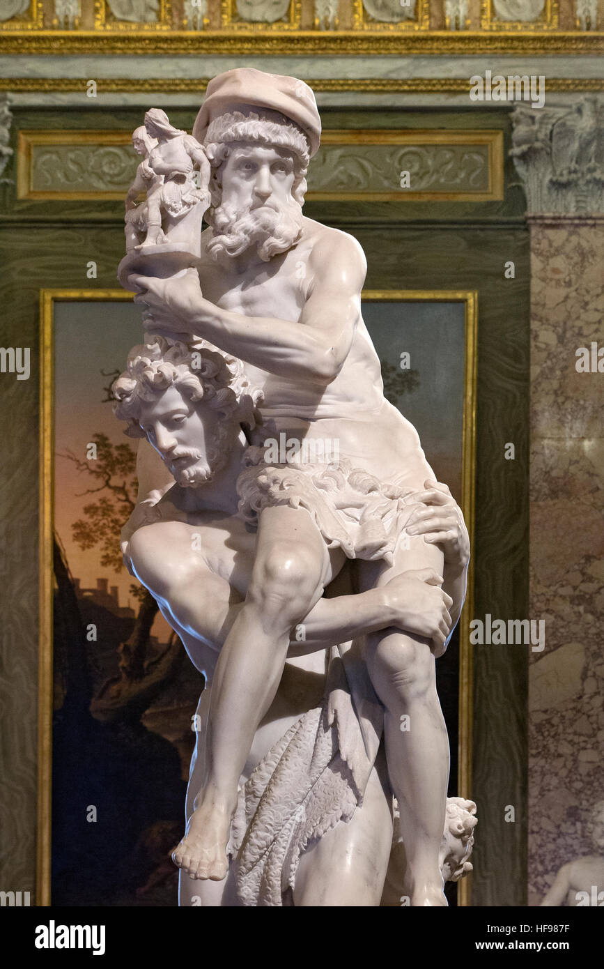 Aeneas, Anchises und Ascanius von Gian Lorenzo Bernini Villa Borghese Galerie Rom Italien Stockfoto