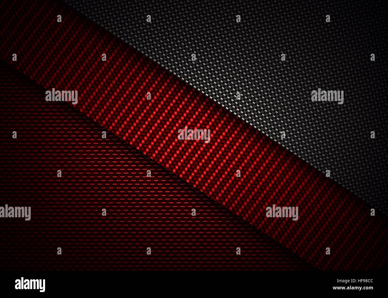 Abstrakt modern rot schwarz Kohlefaser texturiert Materialdesign für Hintergrund, Wallpaper, Grafik-design Stockfoto