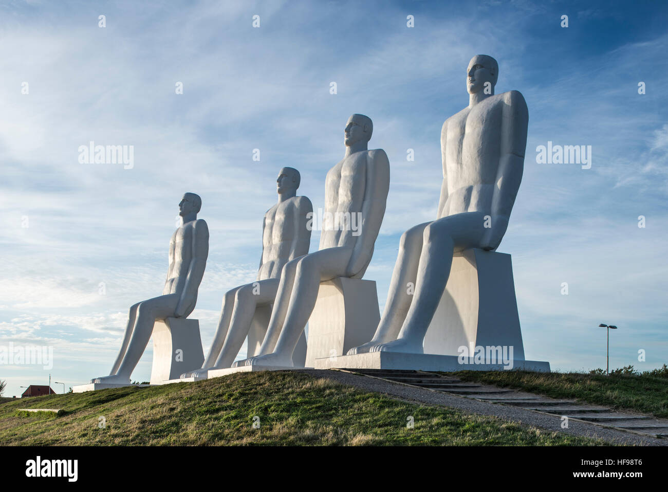 Riesige Skulpturen, Mennesket Ved Havet, von Svend Wiig Hansen, 1995, Wahrzeichen von Esbjerg, Esbjerg, Region Süddänemark Stockfoto