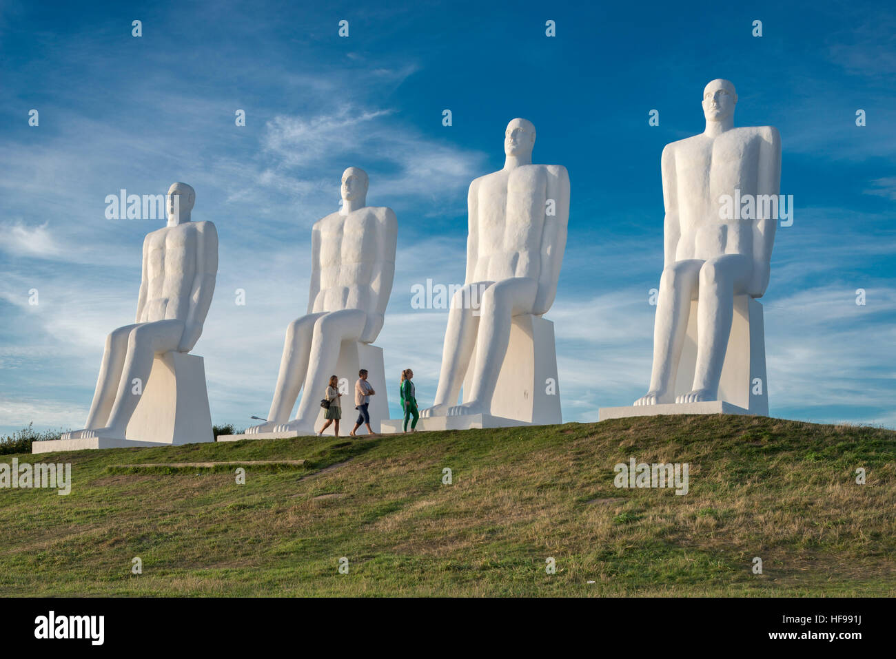 Riesige Skulpturen, Mennesket Ved Havet, von Svend Wiig Hansen, 1995, Wahrzeichen von Esbjerg, Esbjerg, Region Süddänemark Stockfoto