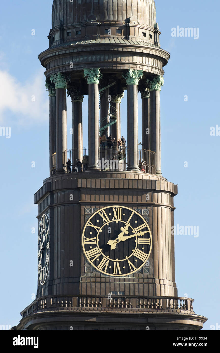 Turm, St.-Michaelis-Kirche (St. Michael Kirche) in Hamburg Stockfoto