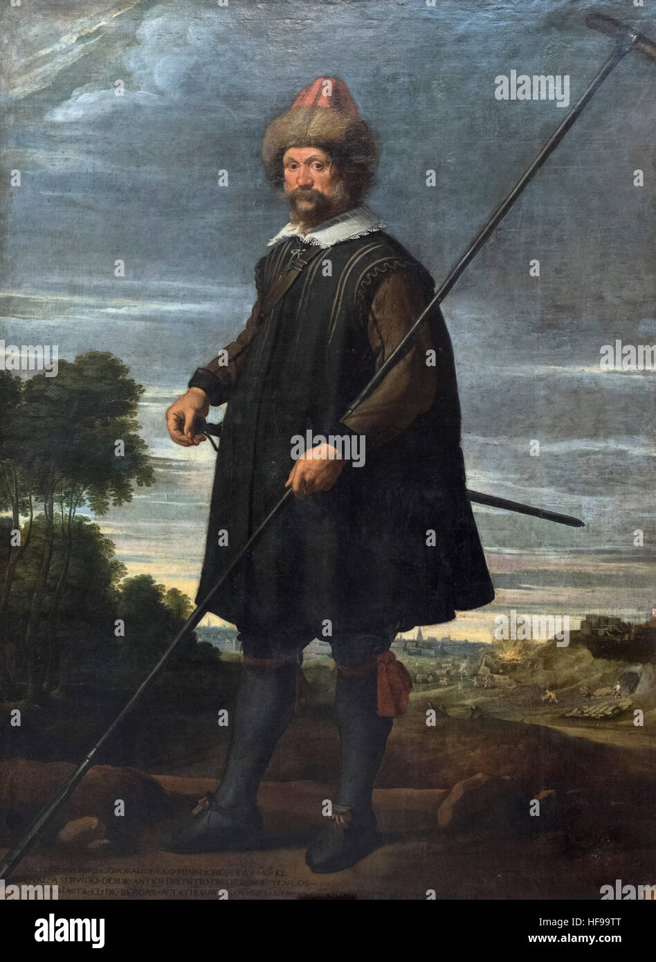 Attr. Pieter Snayers (1593 – 1669), Porträt von Antonio Servas Sapper Korporal, 1623. Stockfoto