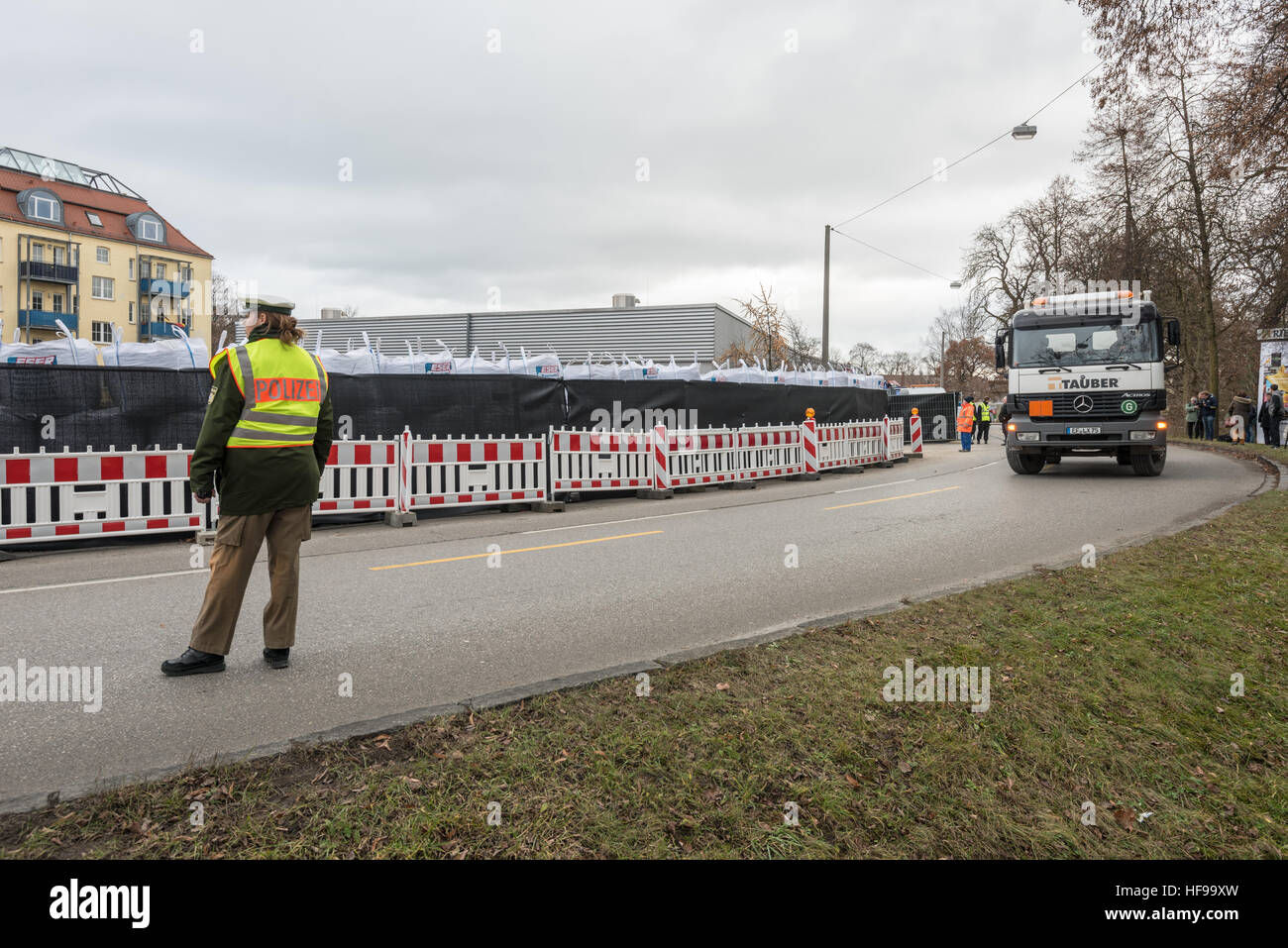 Entsorgung von einem WW2-Bombe in Augsburg, Deutschland Stockfoto