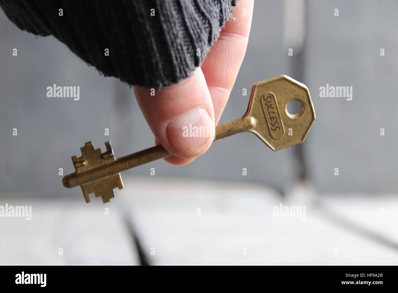 Goldene Schlüssel zum Erfolg Stockfoto