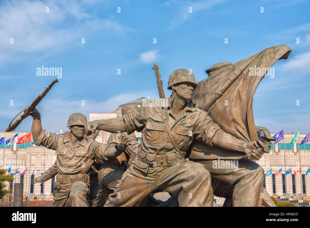 Denkmal am Kriegsdenkmal in Korea Museum in Seoul, Südkorea Stockfoto
