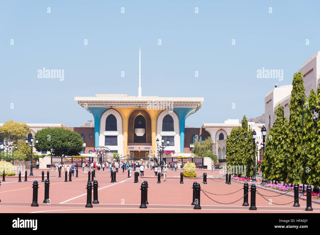 Der Al Alam Palast, eine zeremonielle in Muscat, Sultanat von Oman Stockfoto