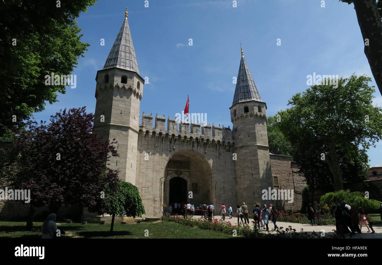 Topkapi Palace Museum in Istanbul - das Tor der Anrede ist der Haupteingang Stockfoto