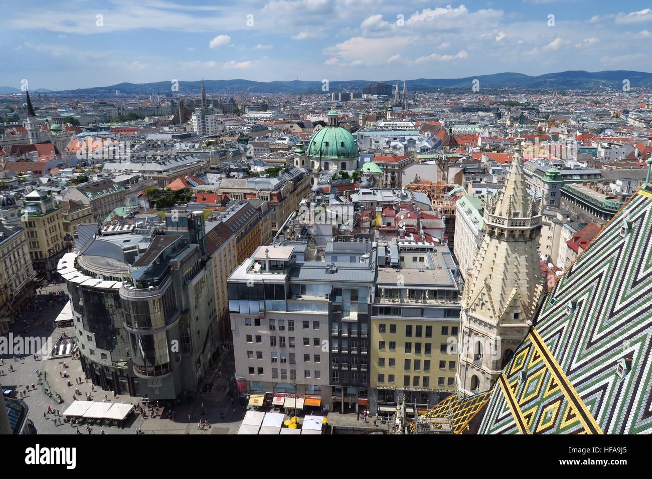 Skyline von der erste Bezirk in Österreichs Hauptstadt Wien Stockfoto