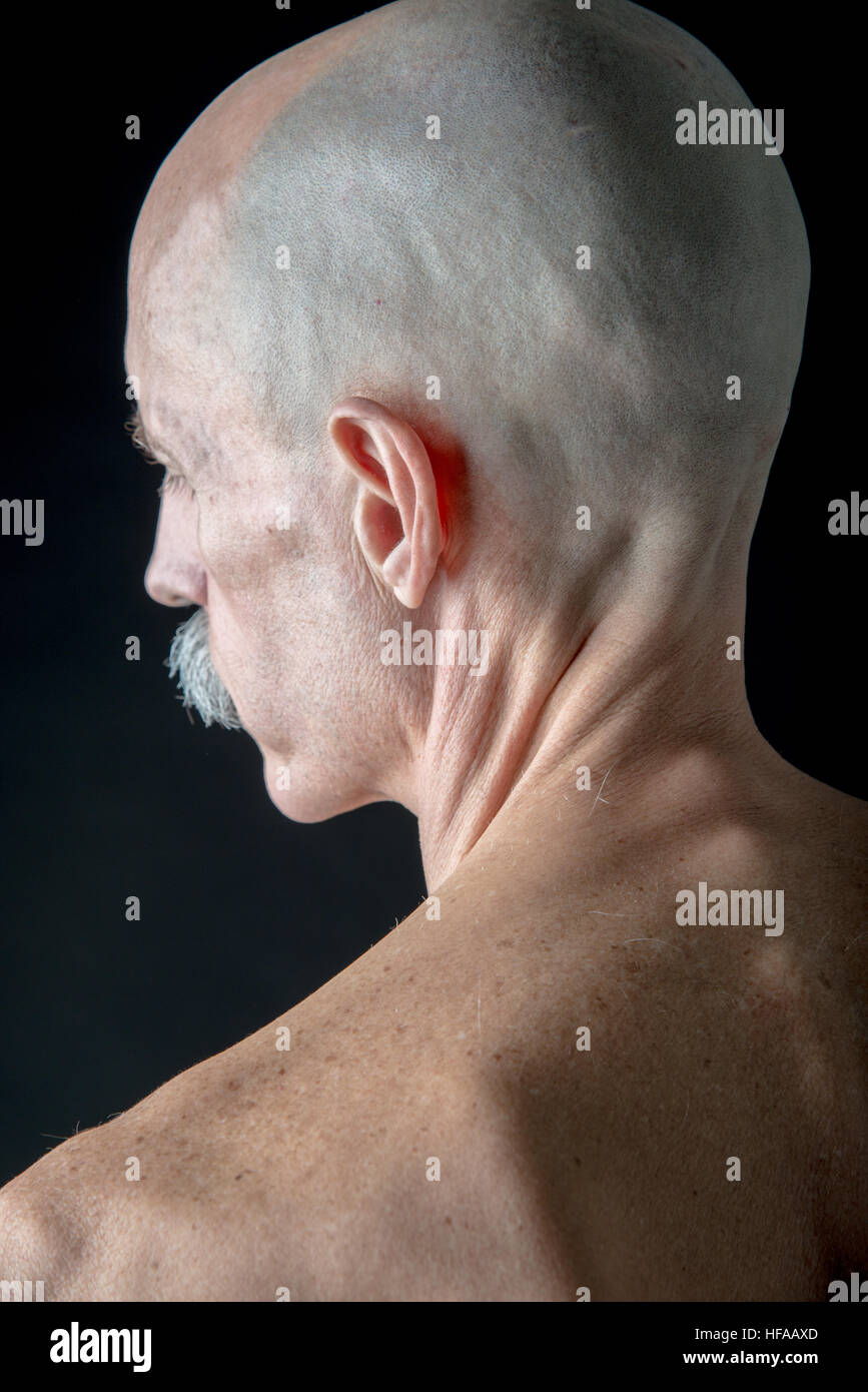 Alten Glatzkopf Stockfoto