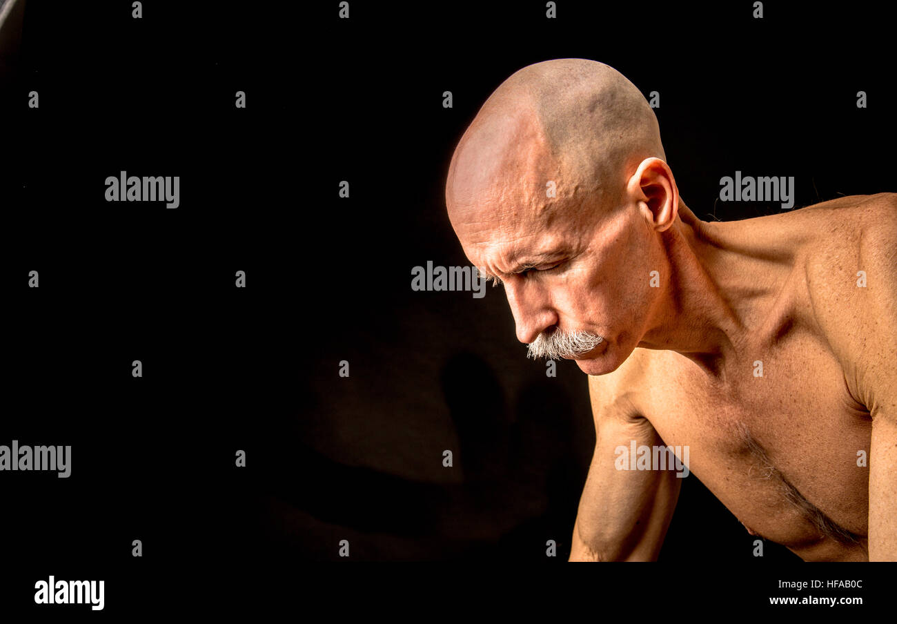 Alten Glatzkopf Stockfoto