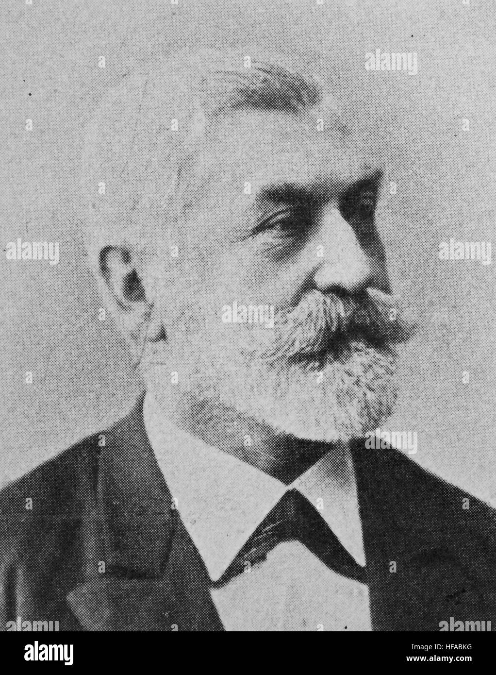 Gustav Ritter von Ebermeyer, geboren 1842, deutscher Politiker, Eisenbahn-Regisseur und Autor, Reproduktion Foto aus dem Jahr 1895, digital verbessert Stockfoto