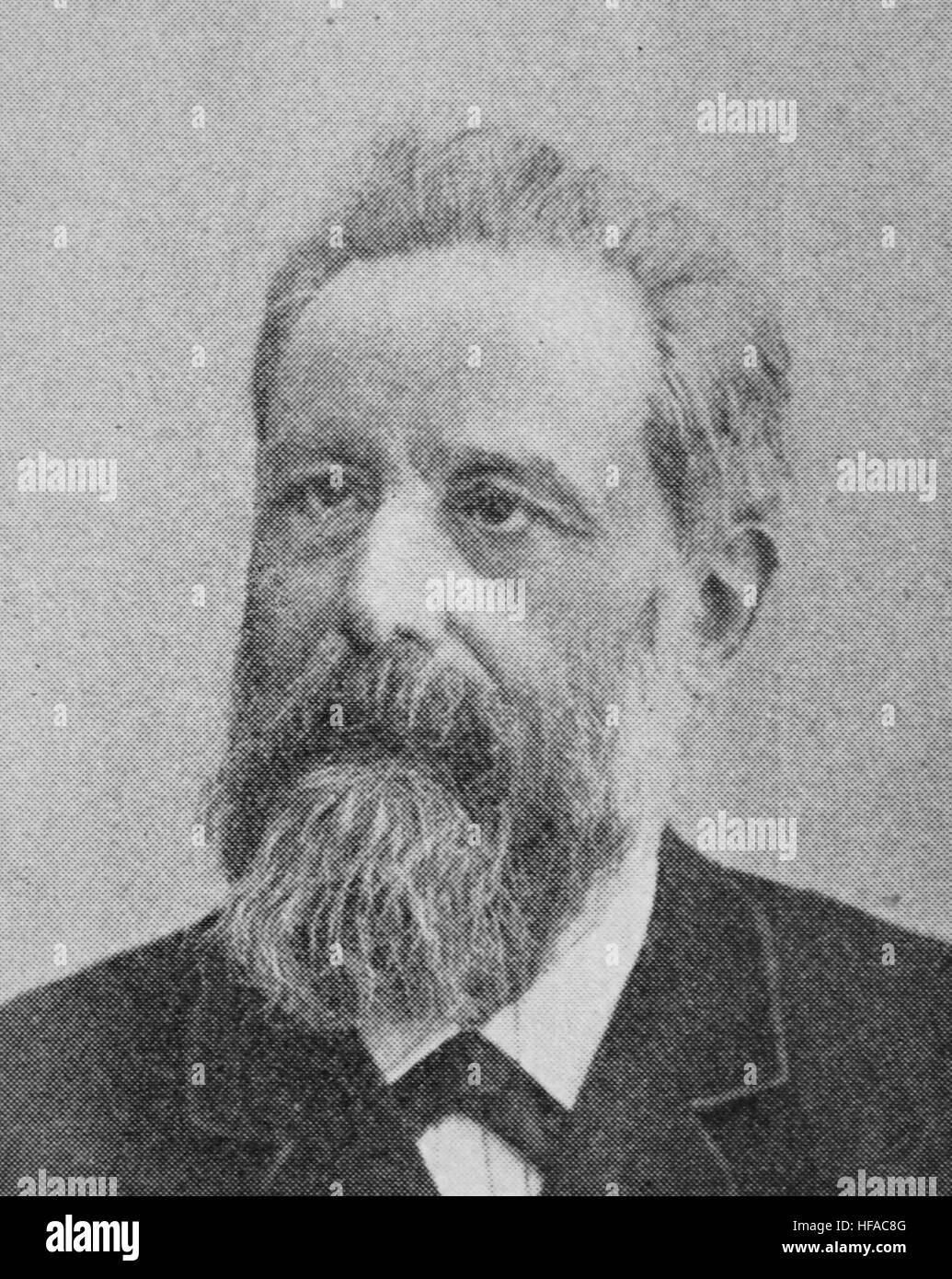 Wilhelm Lexis, 1837-1914, vollständiger Name Wilhelm Hector Richard Albrecht Lexis, war ein deutscher Statistiker, Ökonom und Sozialwissenschaftler. Reproduktion Foto aus dem Jahr 1895, digital verbessert Stockfoto