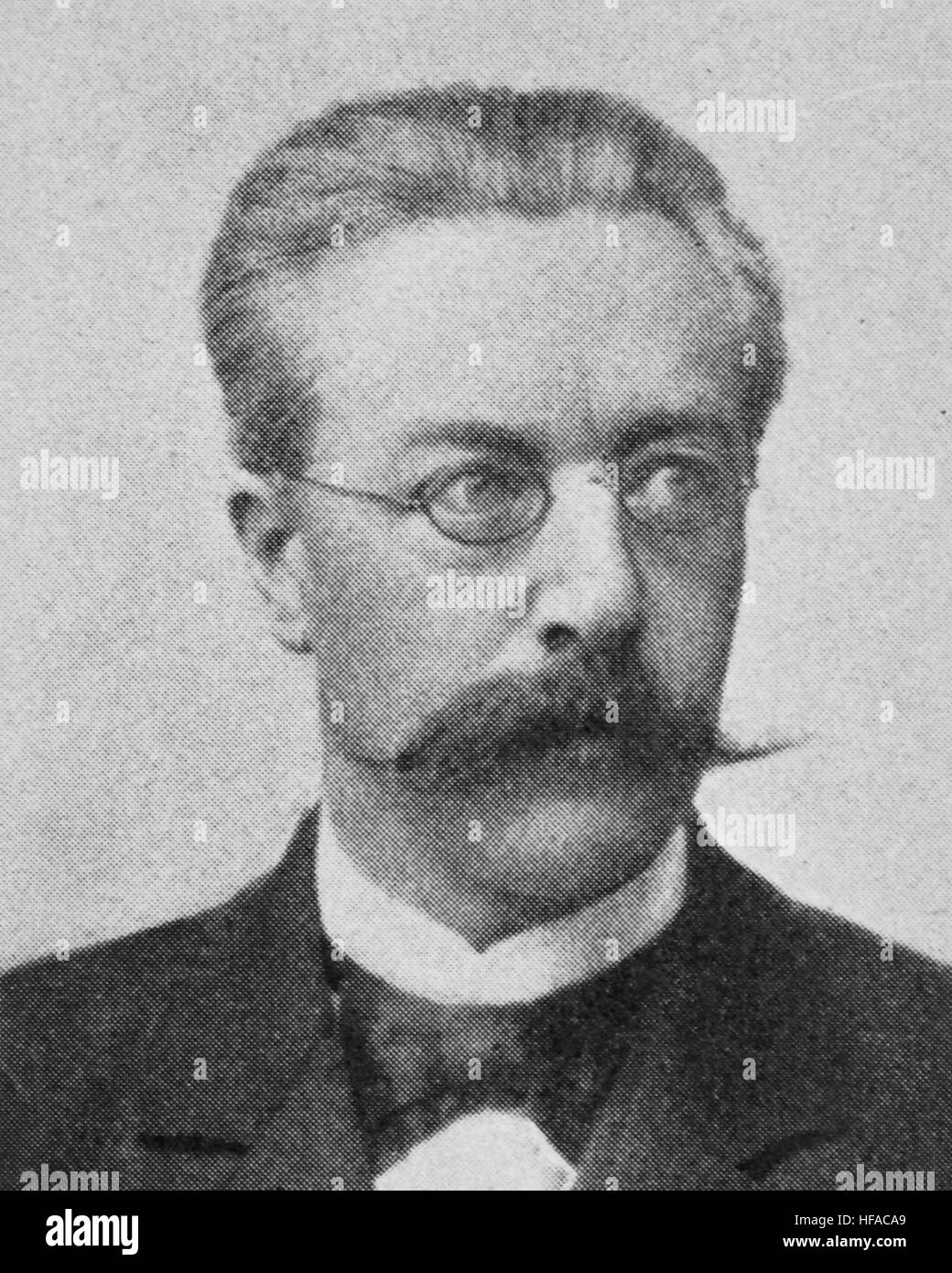 Ernst Adolf Gustav Gottfried von Struempell, 1853-1925, einem baltischen deutschen Neurologen, Reproduktion Foto aus dem Jahr 1895, digital verbessert Stockfoto